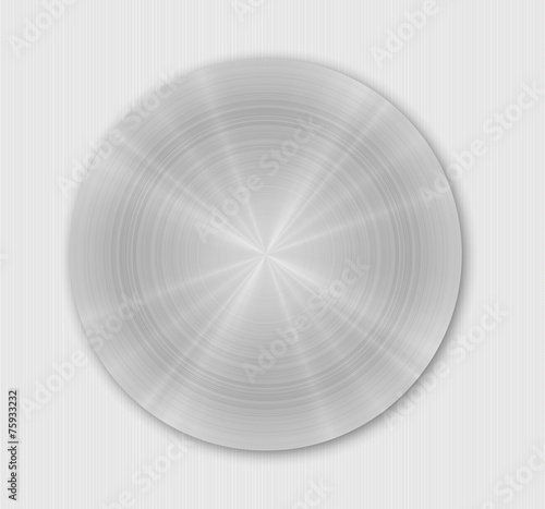 rounded brushed metal plate