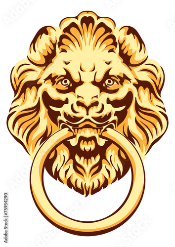 The head of a lion -  door handle.