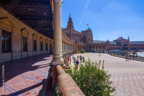 Famous Plaza of Spain in Seville, Spain