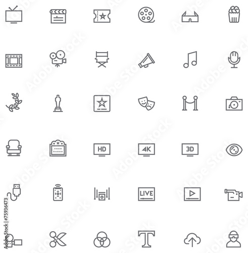 Video icon set
