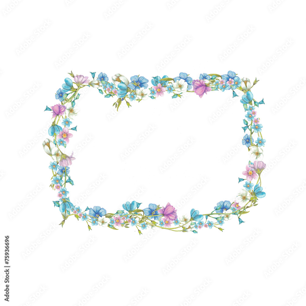 Frame of wildflowers Frame of wildflowers