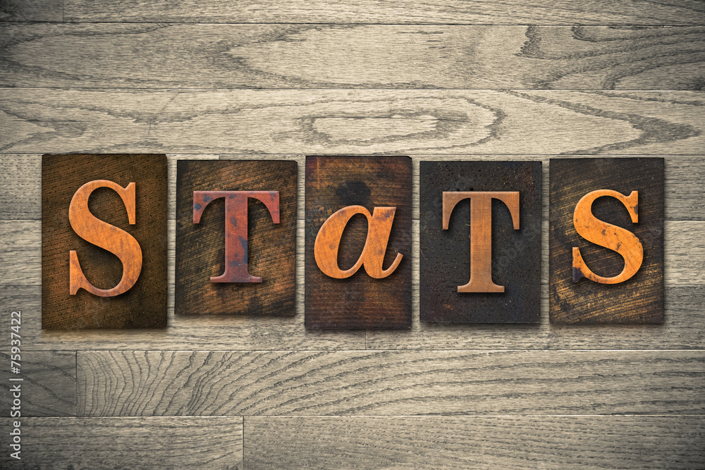 Fototapeta premium Stats Concept Wooden Letterpress Type
