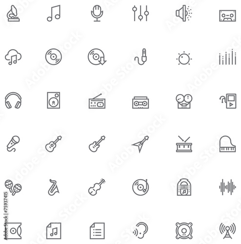 Music icon set