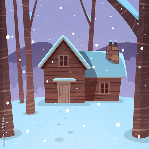 Cabin in woods