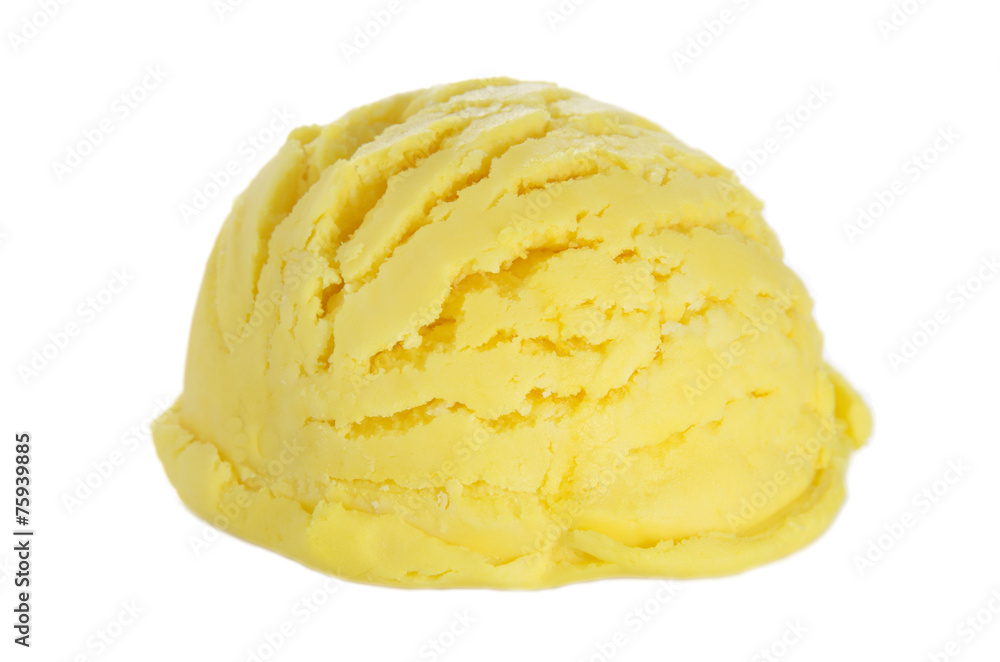 lemon ice ball on white background lemon ice ball on white background