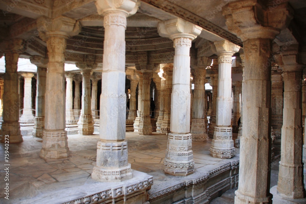 des piliers du temple de Ranakpur