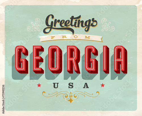 Vintage Touristic Greeting Card - Vector EPS10