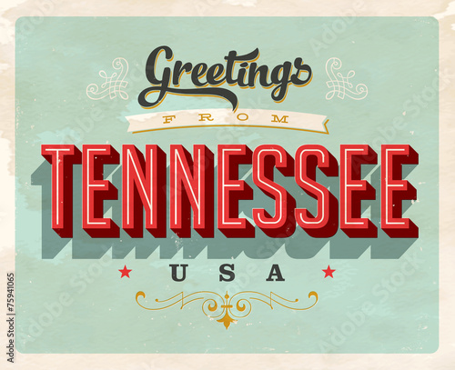 Vintage Touristic Greeting Card - Vector EPS10