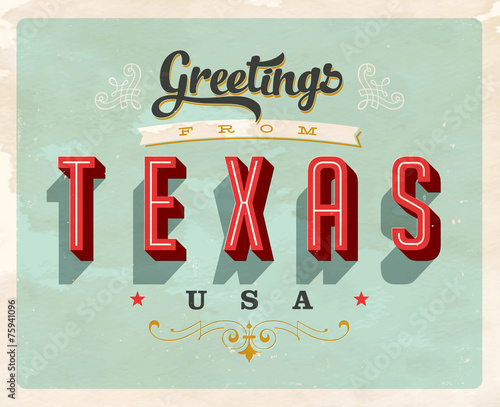 Vintage Touristic Greeting Card - Vector EPS10