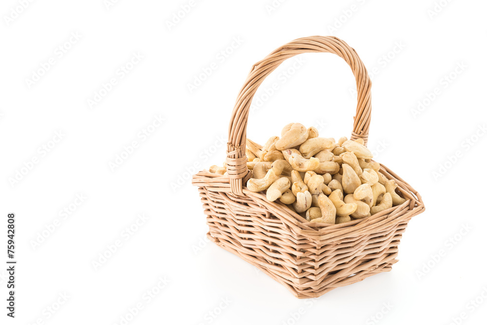 cashews isolated on white background