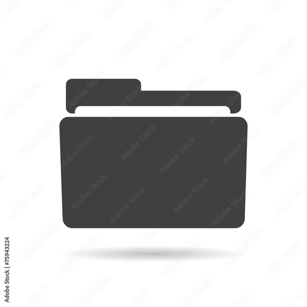 Folder with shadow underneath Folder with shadow underneath