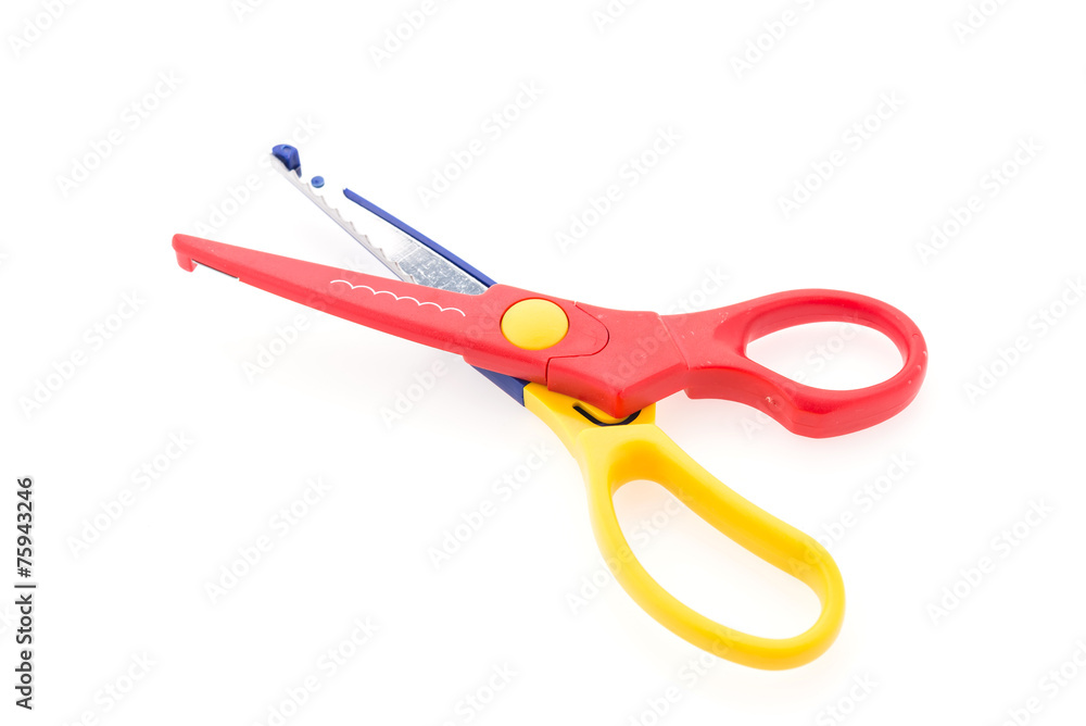 Zigzag scissor isolated on white background Zigzag scissor isolated on white background