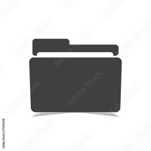 Folder with shadow on white background