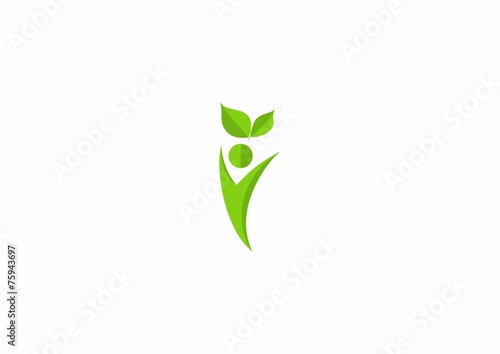 Abstract people nature healt tree of life logo