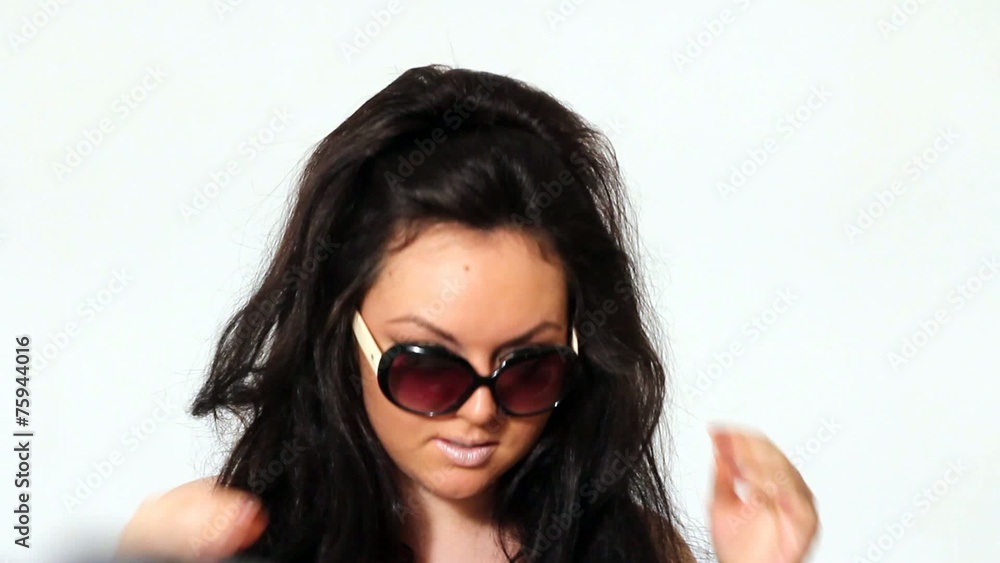 Woman posing in Sophie Loren style. Woman posing in Sophie Loren style.