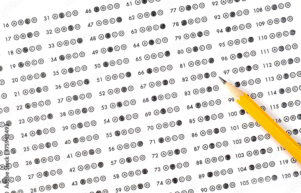 test-score-sheet-with-answers-stock-photo-adobe-stock