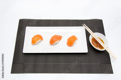 sushi, oriental food