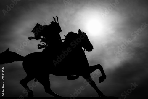 Obraz na płótnie Samurai w salonie