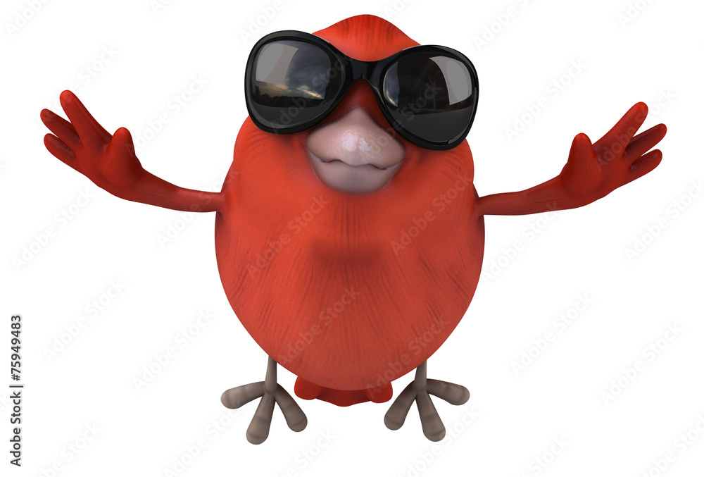 Naklejka premium Red bird