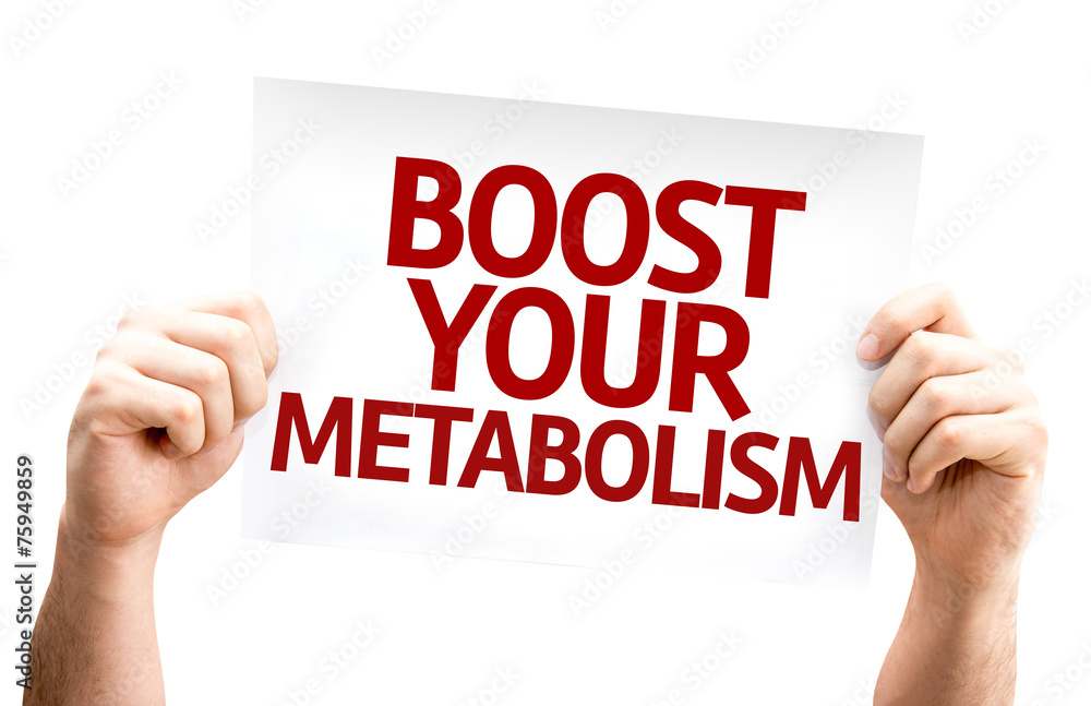 Boost Your Metabolism card isolated on white background Boost Your Metabolism card isolated on white background