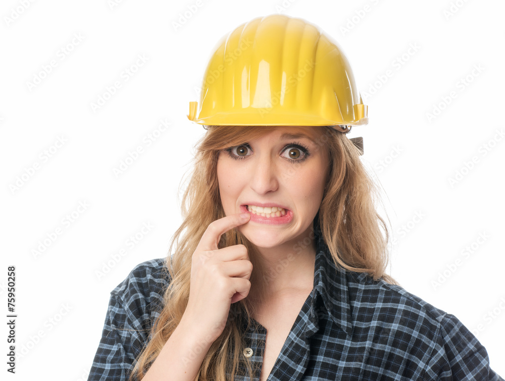 Skeptischer Handwerker Skeptischer Handwerker