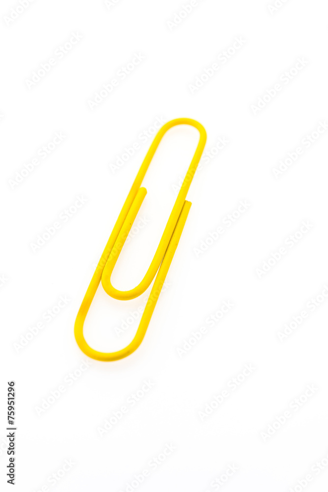 Obraz premium Paper clip isolated on white background