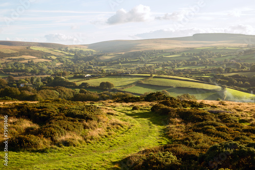 View from Meldon Hill Chagford Dartmoor Devon Uk