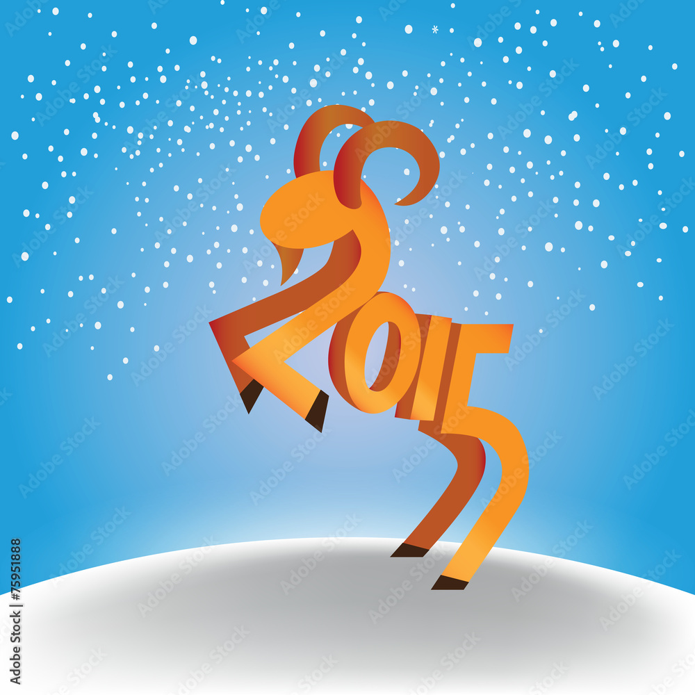 Funny wooden goat illustration Funny wooden goat illustration