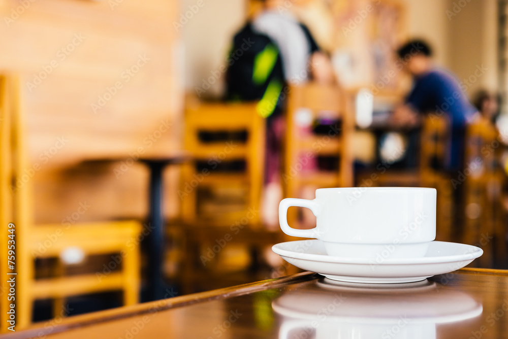 Coffee cup in coffee shop Coffee cup in coffee shop