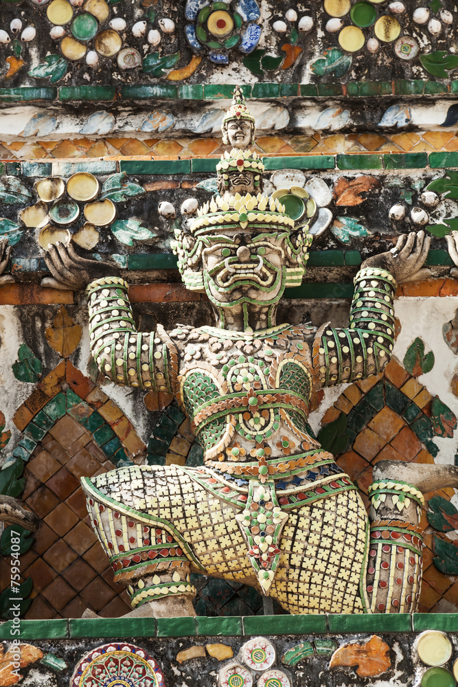Detail am Tempel Wat Arun in Bangkok
