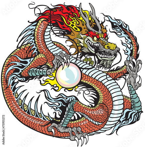 dragon holding pearl