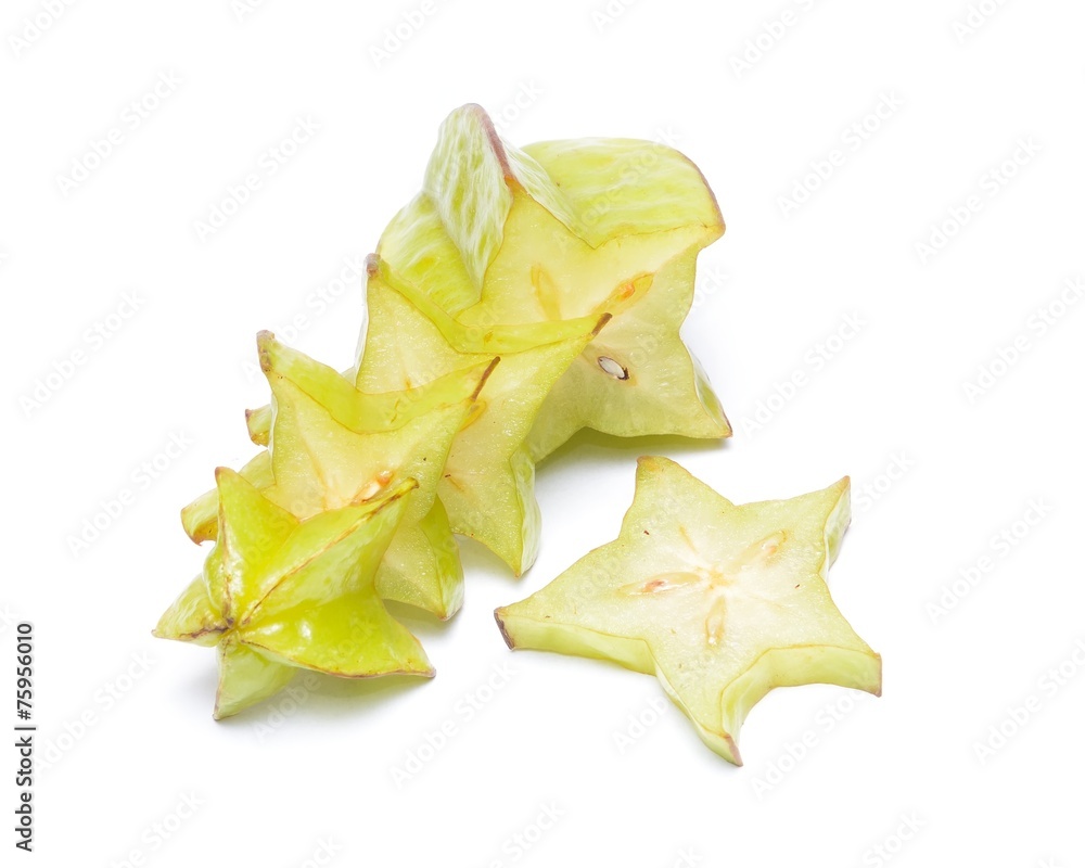 Carambola isolated on white background Carambola isolated on white background