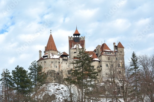 View of Bran Castle in winter season © remus20