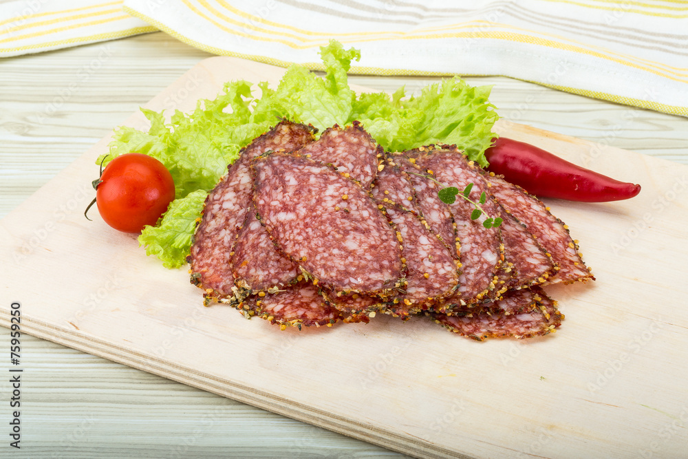 Sliced salami Sliced salami