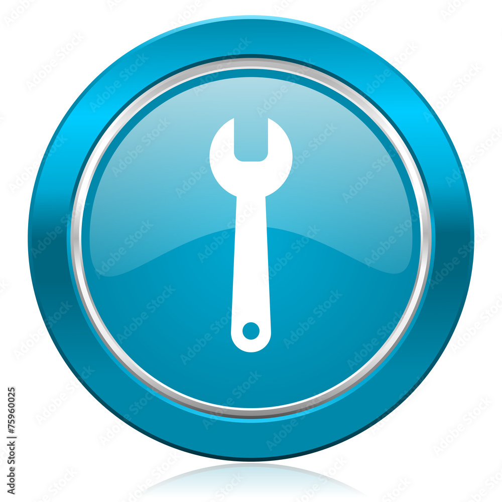 tools blue icon service sign tools blue icon service sign