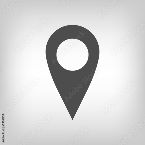 Grey geo pin as logo