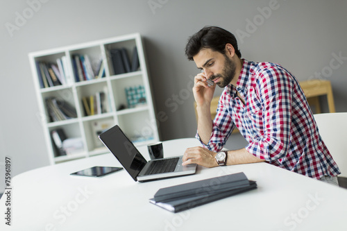 Young man in the office