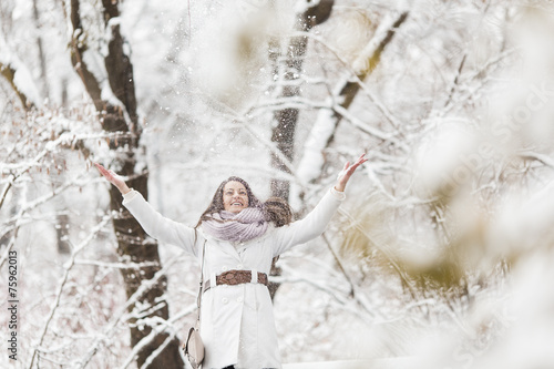 Young woman at winter