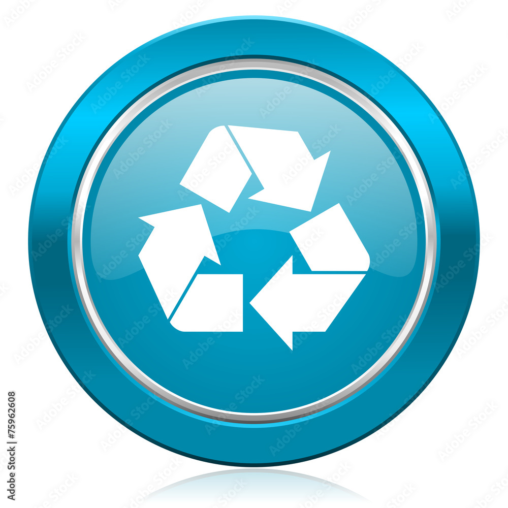 recycle blue icon recycling sign recycle blue icon recycling sign
