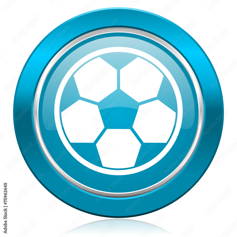 soccer blue icon football sign soccer blue icon football sign