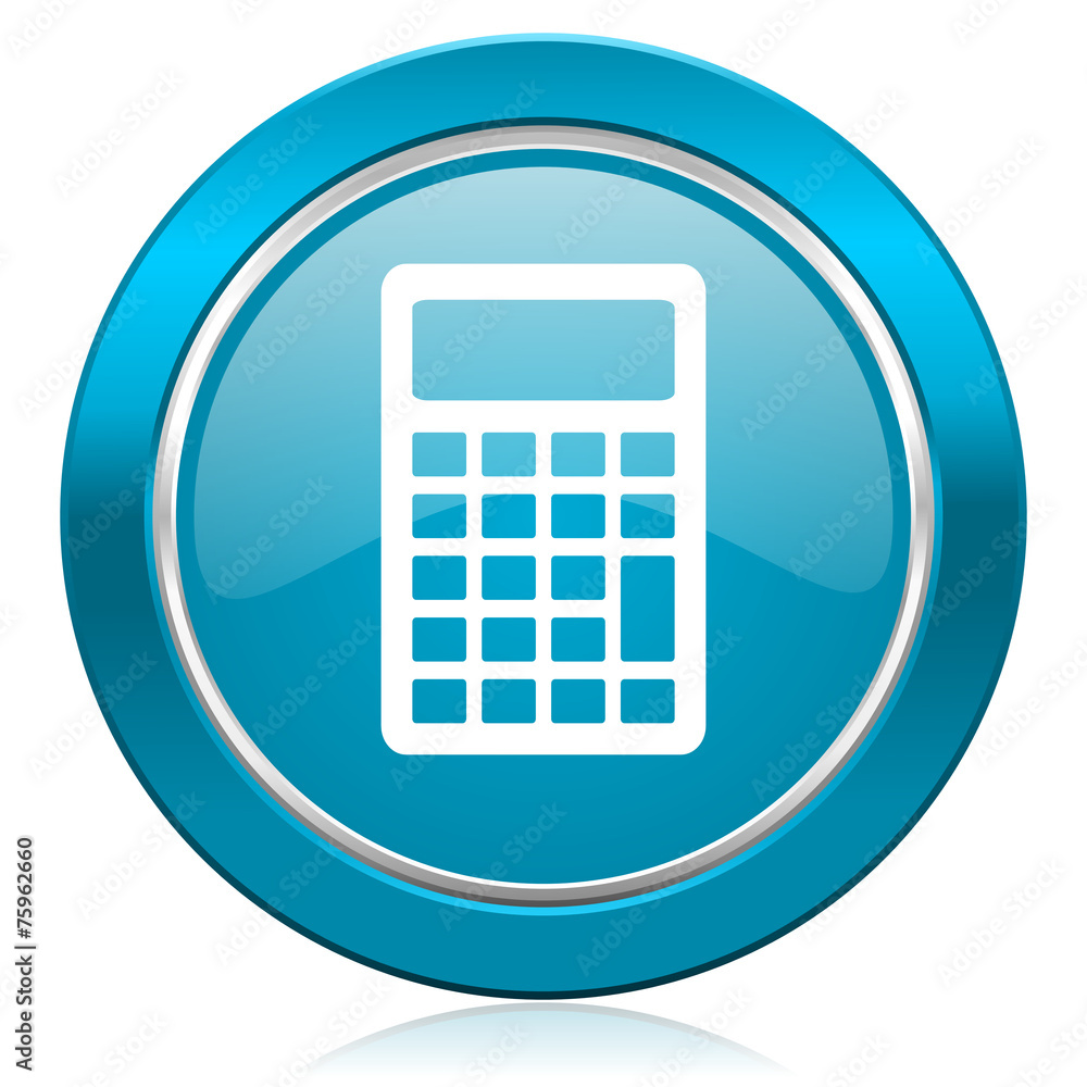 calculator blue icon calculator blue icon