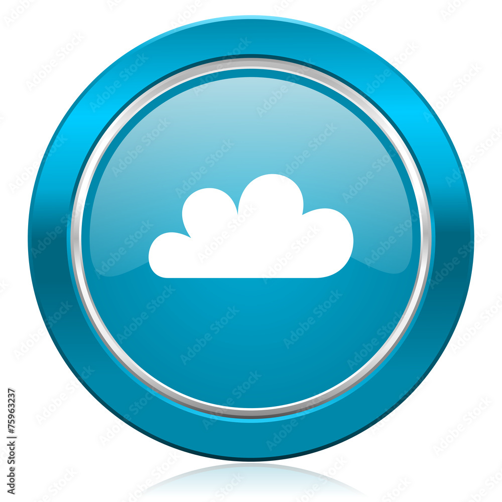 cloud blue icon waether forecast sign cloud blue icon waether forecast sign