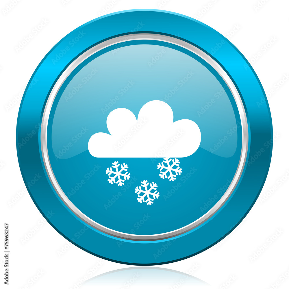 snowing blue icon waether forecast sign snowing blue icon waether forecast sign
