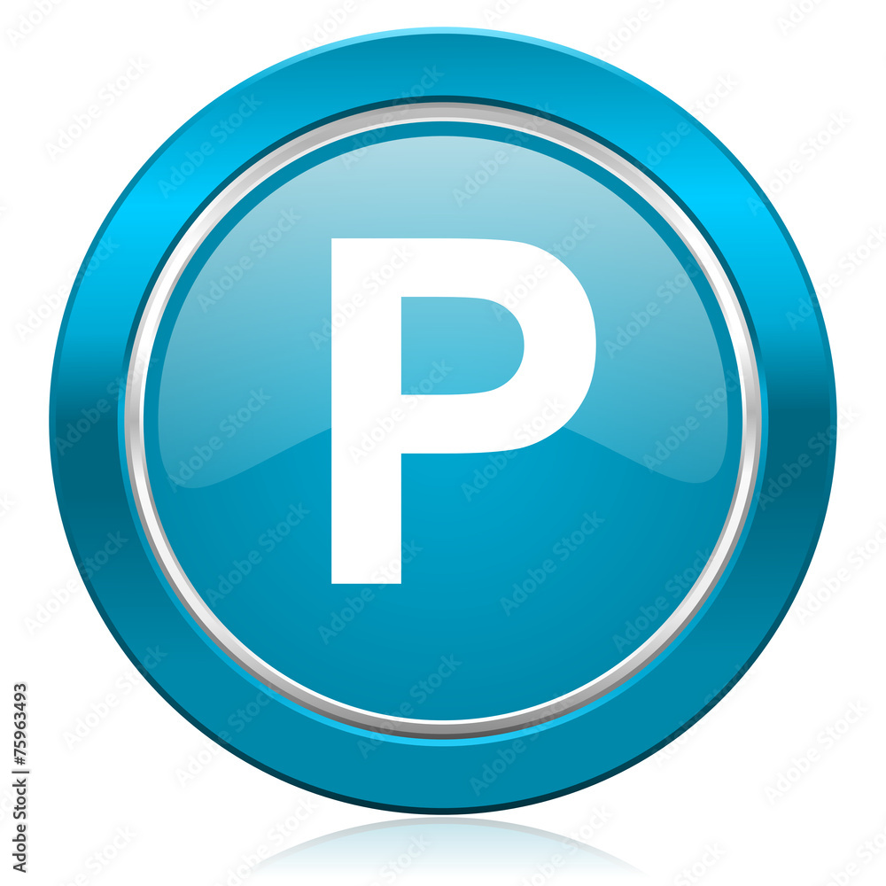 parking blue icon