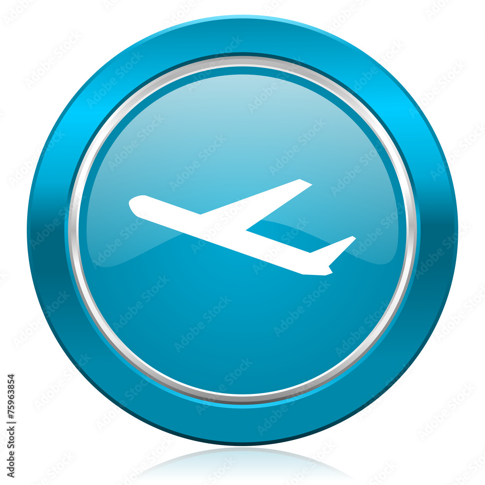 deparures blue icon plane sign