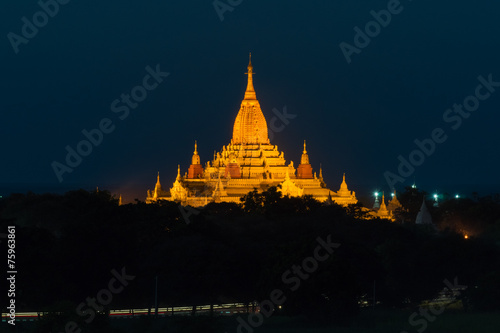 The Ananada Temple in Bagan at sunset