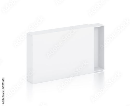 Rectangle white box illustration on isolated background