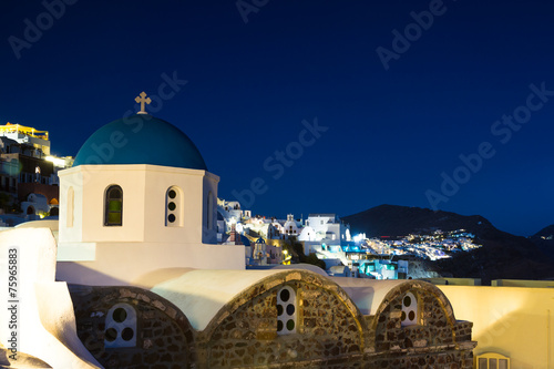 Church at Oia during twilight