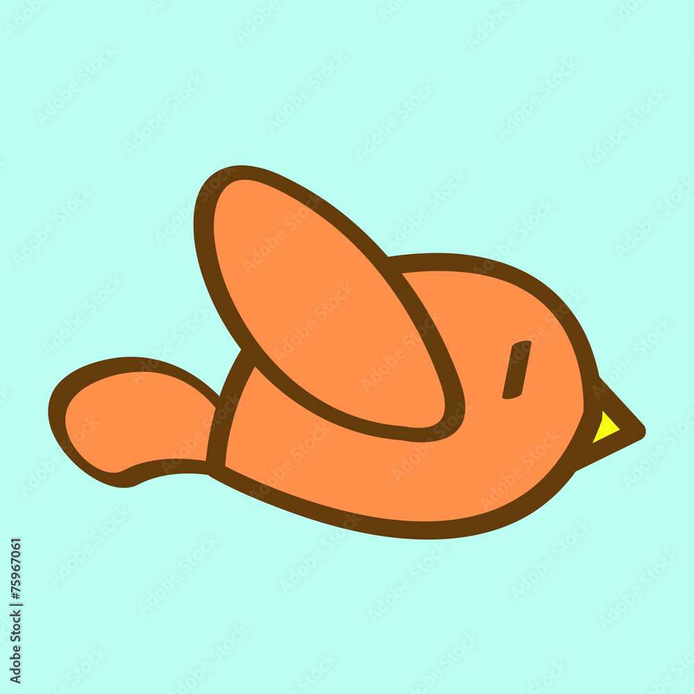 cute orange bird cartoon cute orange bird cartoon