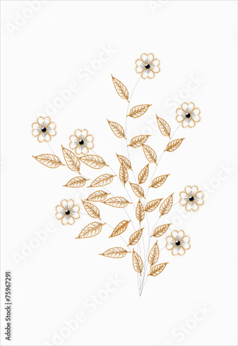 ramo de flores doradas